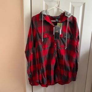 NWT!!! Hooded flannel